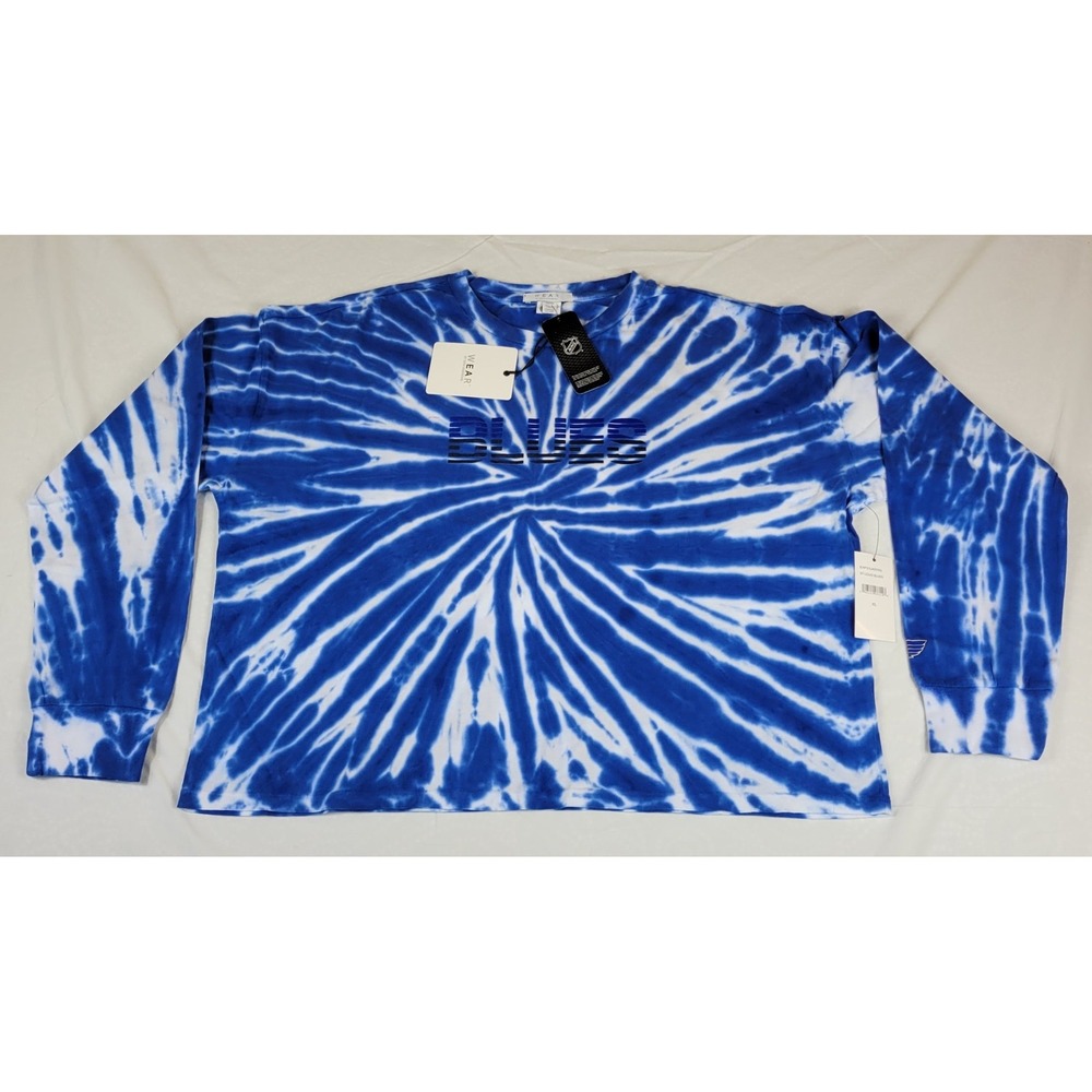 NHL St Louis Blues WEAR by Erin Andrews Tie Dye Long Sleeve Shirt XL New